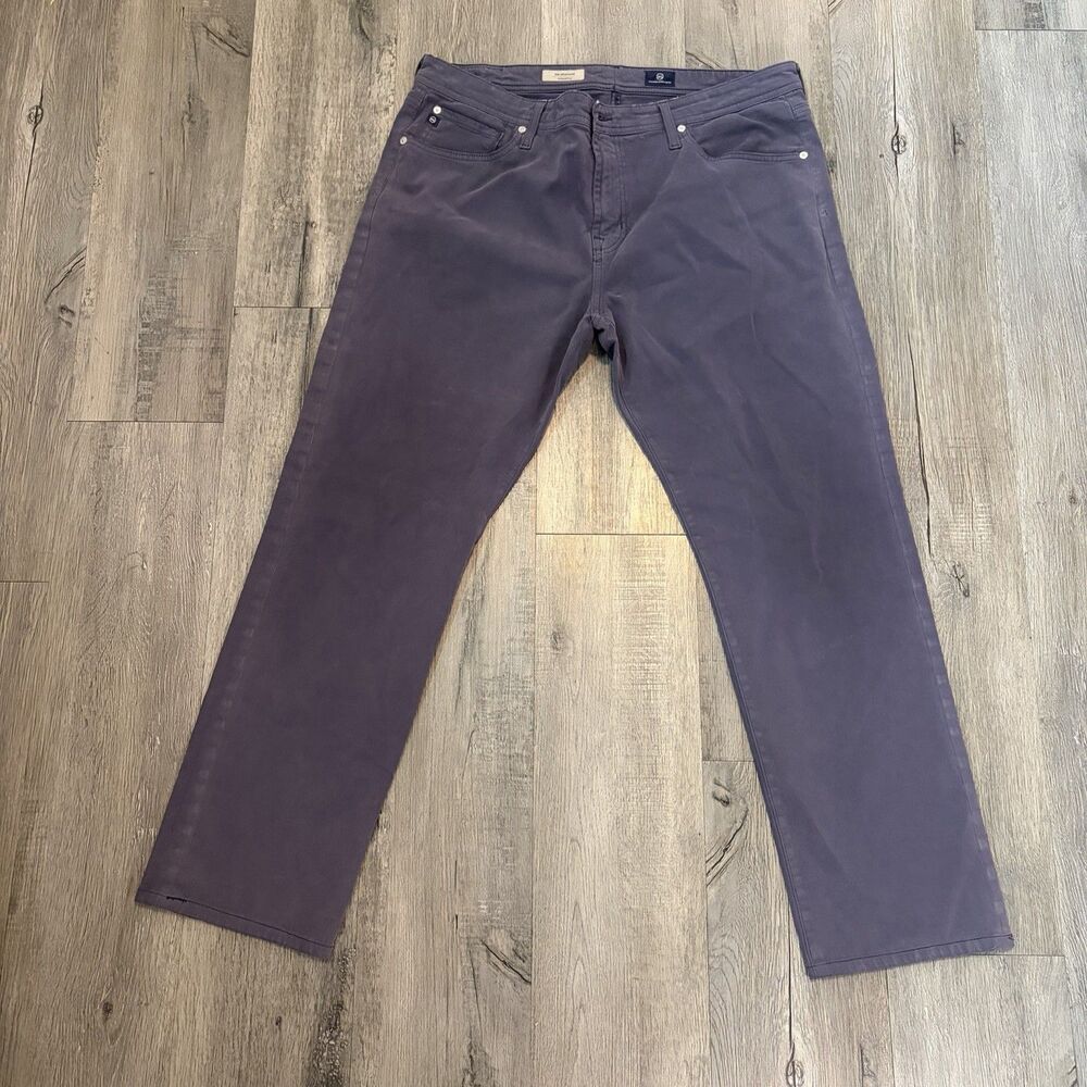 AG Adriano Goldschmied 38x32 The Graduate Tailored Leg Pants Men's Gray Chino